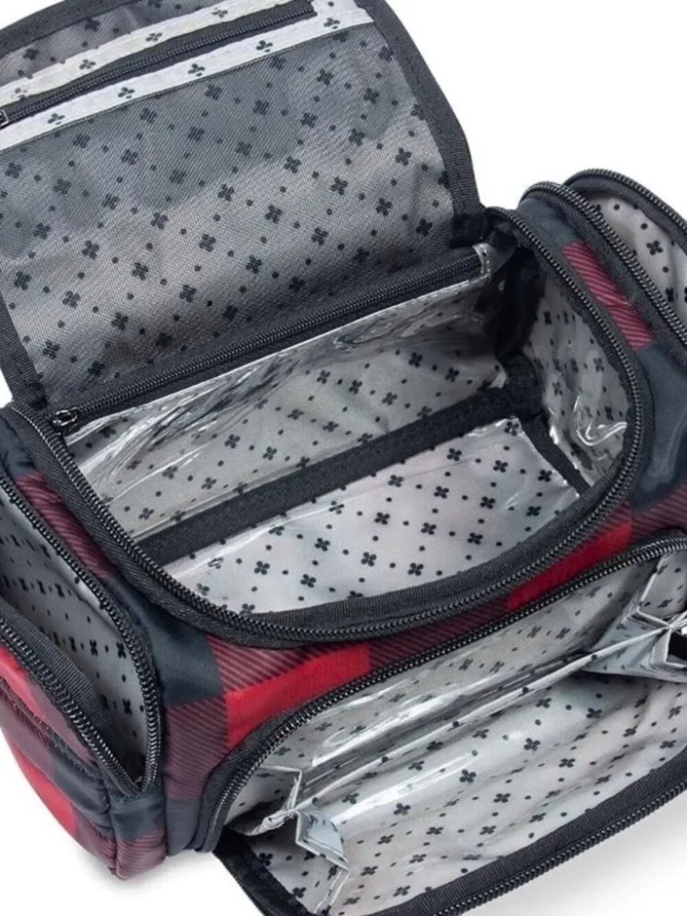 LUG - Trolley 3 pc Cosmetic Case Set in Buffalo Check Red - Still in Plastic